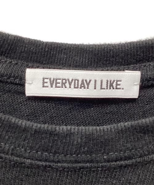 EVERYDAY I LIKE.（エヴリデイ アイ ライク）EVERYDAY I LIKE. (エヴリデイ アイ ライク) カットソーワンピース ブラック サイズ:不明の古着・服飾アイテム