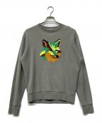 maison kitsuneメゾンキツネ）の古着「SWEATSHIRT NEON FOX PRINT」｜グレー