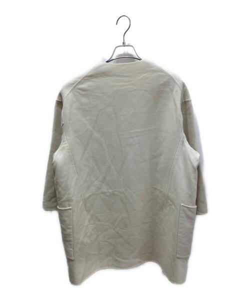 DRAWER（ドゥロワー）DRAWER (ドゥロワー) リバーノーカラーコート アイボリー サイズ:38の古着・服飾アイテム