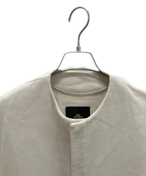DRAWER（ドゥロワー）DRAWER (ドゥロワー) リバーノーカラーコート アイボリー サイズ:38の古着・服飾アイテム
