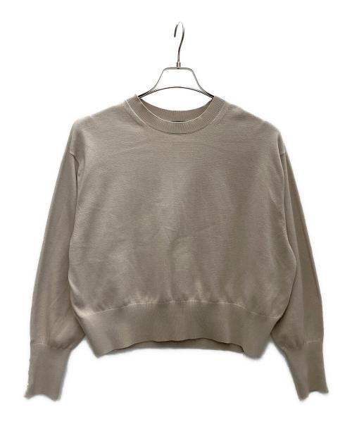 23区（ニジュウサンク）23区 (ニジュウサンク) ウールコットンストレッチ ニット ベージュ サイズ:SIZE38の古着・服飾アイテム