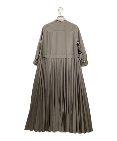 BALLSEY（ボールジィ）BALLSEY (ボールジィ) スパンブロード バックプリーツシャツワンピース グレー サイズ:36の古着・服飾アイテム