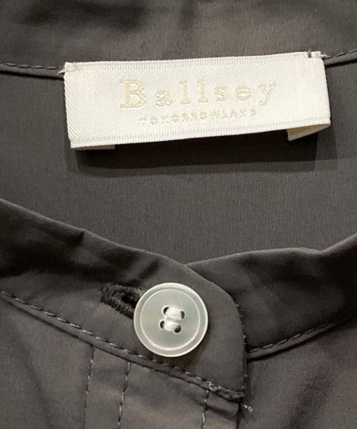 BALLSEY（ボールジィ）BALLSEY (ボールジィ) スパンブロード バックプリーツシャツワンピース グレー サイズ:36の古着・服飾アイテム