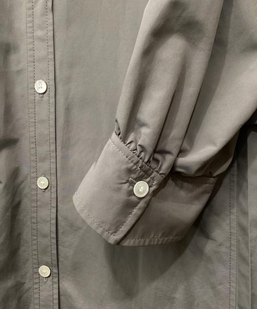 BALLSEY（ボールジィ）BALLSEY (ボールジィ) スパンブロード バックプリーツシャツワンピース グレー サイズ:36の古着・服飾アイテム