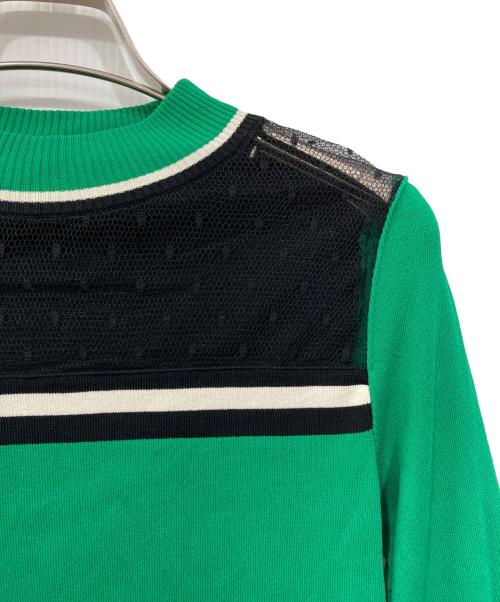 RED VALENTINO（レッドヴァレンティノ）RED VALENTINO (レッドヴァレンティノ) ニット グリーン サイズ:XSの古着・服飾アイテム