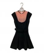 MIU MIUミュウミュウ）の古着「ワンピース」｜ブラック×ピンク