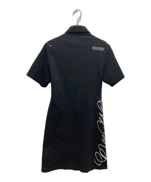 OFFWHITE（オフホワイト）OFFWHITE (オフホワイト) ロゴプリントシャツドレス ブラック サイズ:38の古着・服飾アイテム