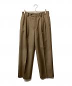 AURALEEオーラリー）の古着「BLUEFACED WOOL DOBBY STRIPE PT」｜ブラウン