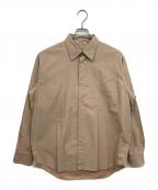 AURALEEオーラリー）の古着「WASHED FINX TWILL SHIRT」｜ベージュ