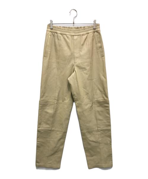 AURALEE（オーラリー）AURALEE (オーラリー) LIGHT LAMB LEATHER EASY PANTS ベージュ サイズ:3の古着・服飾アイテム