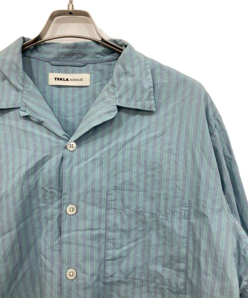 AURALEE（オーラリー）AURALEE (オーラリー) TEKLA (テクラ) COTTON POPLIN - PYJAMAS SHIRT ブルー サイズ:Mの古着・服飾アイテム