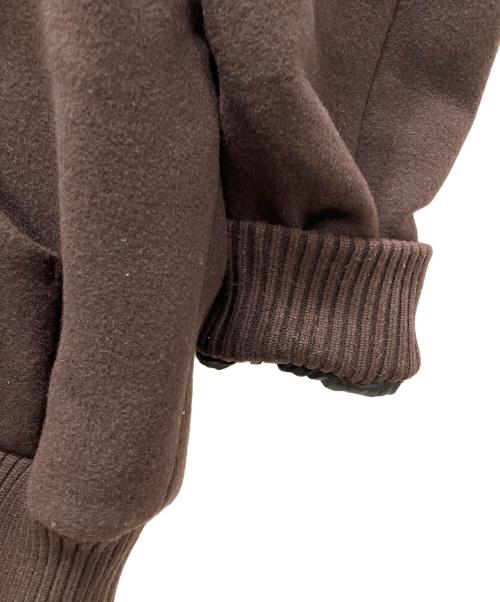 AURALEE（オーラリー）AURALEE (オーラリー) DOUBLE CLOTH HEAVY WOOL PILE ZIP ブラウン サイズ:3の古着・服飾アイテム