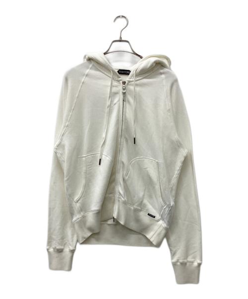 TOM FORD（トムフォード）TOM FORD (トムフォード) ジップパーカー ホワイト サイズ:50の古着・服飾アイテム