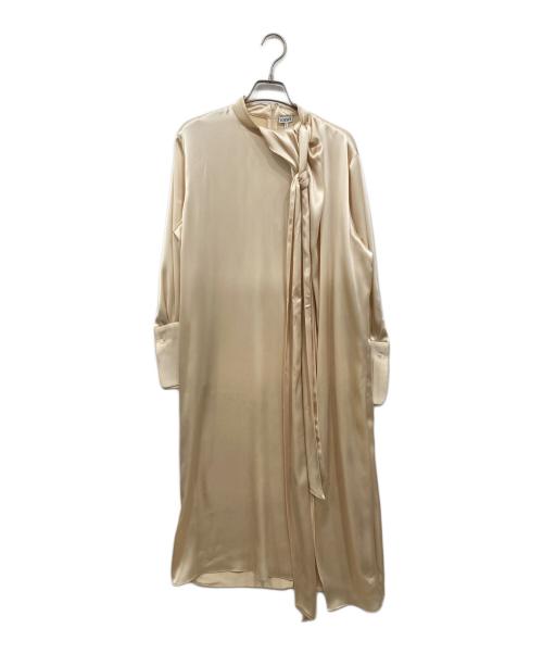 LOEWE（ロエベ）LOEWE (ロエベ) サテンラバリエールドレス アイボリー サイズ:36の古着・服飾アイテム