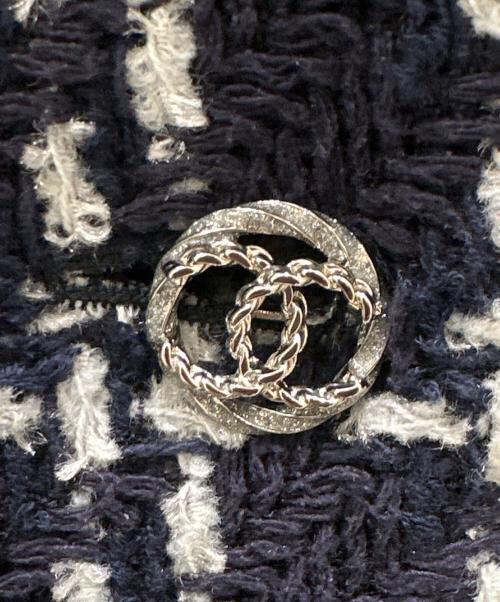 CHANEL（シャネル）CHANEL (シャネル) P75 ココボタンツイードジャケット ネイビー サイズ:36の古着・服飾アイテム