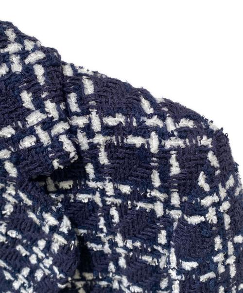 CHANEL（シャネル）CHANEL (シャネル) P75 ココボタンツイードジャケット ネイビー サイズ:36の古着・服飾アイテム