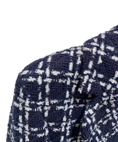 CHANEL（シャネル）CHANEL (シャネル) P75 ココボタンツイードジャケット ネイビー サイズ:36の古着・服飾アイテム