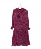 IENAイエナ）の古着「レトロフラワーティアードワンピース」｜ネイビー