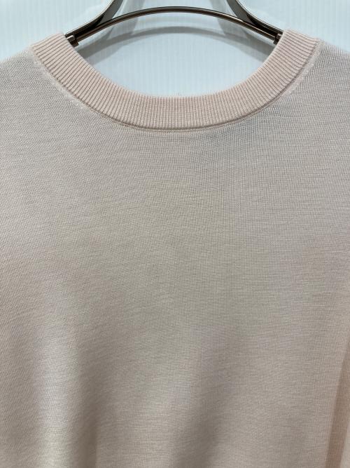 23区（ニジュウサンク）23区 (ニジュウサンク) ウールブレンド バック パール ニット ピンク サイズ:38の古着・服飾アイテム