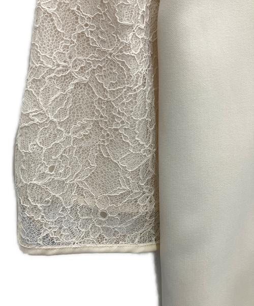 BALLSEY（ボールジィ）BALLSEY (ボールジィ) ドライダブルクロス レースコンビワンピース アイボリー サイズ:SIZE34の古着・服飾アイテム