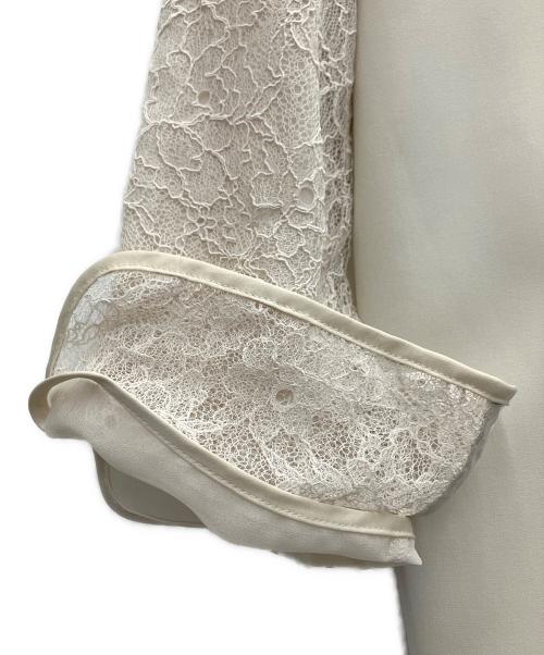 BALLSEY（ボールジィ）BALLSEY (ボールジィ) ドライダブルクロス レースコンビワンピース アイボリー サイズ:SIZE34の古着・服飾アイテム