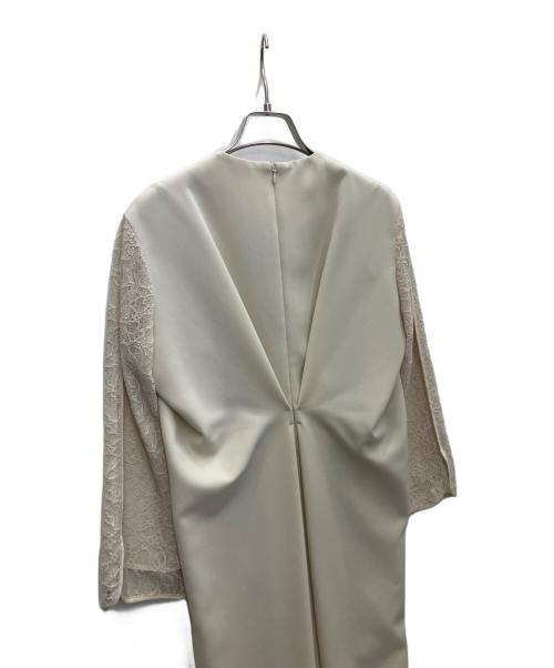 BALLSEY（ボールジィ）BALLSEY (ボールジィ) ドライダブルクロス レースコンビワンピース アイボリー サイズ:SIZE34の古着・服飾アイテム