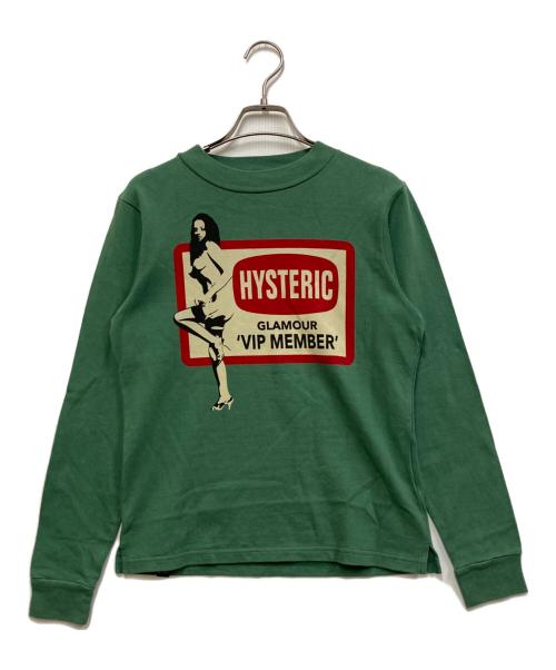 Hysteric Glamour（ヒステリックグラマー）Hysteric Glamour (ヒステリックグラマー) ロングスリーブカットソー グリーン サイズ:FREEの古着・服飾アイテム