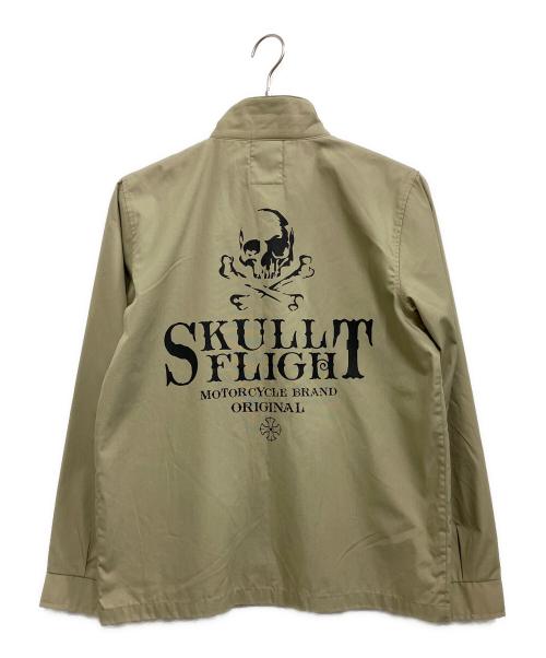 SKULL FLIGHT（スカルフライト）SKULL FLIGHT (スカルフライト) スイングトップ ベージュ サイズ:Mの古着・服飾アイテム