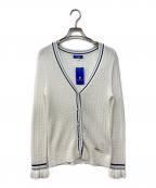 BLUE LABEL CRESTBRIDGEブルーレーベルクレストブリッジ）の古着「パールボタンカーディガン」｜ホワイト