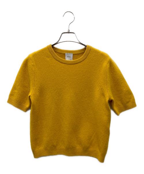 Spick and Span（スピックアンドスパン）Spick and Span (スピックアンドスパン) カシミヤ コンパクト ハーフスリーブニット イエロー サイズ:Fの古着・服飾アイテム