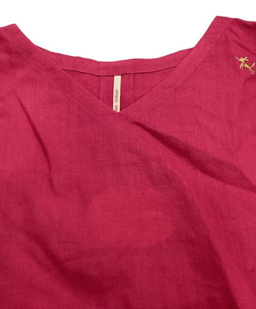 HAYAMA SUNDAY（ハヤマサンデイ）HAYAMA SUNDAY (ハヤマサンデイ) リネンワンピース ピンク サイズ:表記無し 未使用品の古着・服飾アイテム