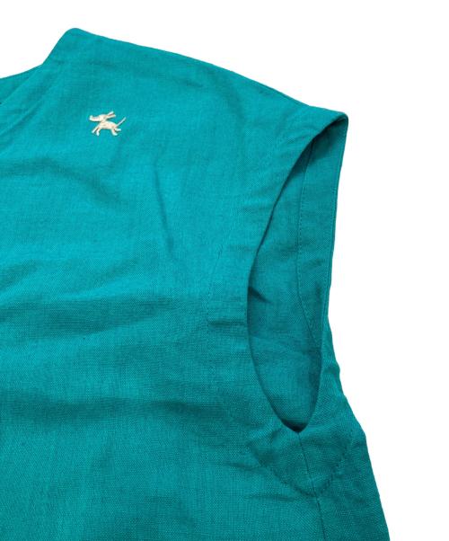 HAYAMA SUNDAY（ハヤマサンデイ）HAYAMA SUNDAY (ハヤマサンデイ) リネンワンピース グリーン サイズ:表記無しの古着・服飾アイテム