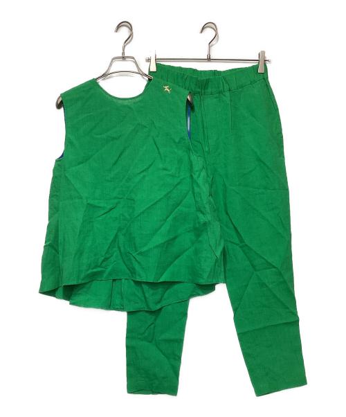 HAYAMA SUNDAY（ハヤマサンデイ）HAYAMA SUNDAY (ハヤマサンデイ) リネンセットアップ グリーン サイズ:表記無しの古着・服飾アイテム