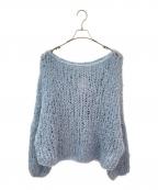 Plageプラージュ）の古着「HAND KNIT ジャンボタムニット」｜ブルー