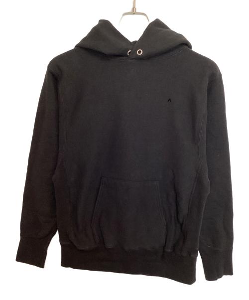 ATON（エイトン）ATON (エイトン) GARMENT DYE URAKE HOODIE ブラック サイズ:2の古着・服飾アイテム