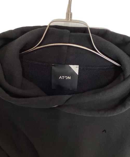 ATON（エイトン）ATON (エイトン) GARMENT DYE URAKE HOODIE ブラック サイズ:2の古着・服飾アイテム