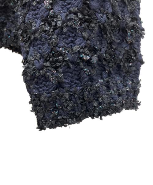 ANAYI（アナイ）ANAYI (アナイ) リボンアーガイルツイード カーディガン ネイビー サイズ:38の古着・服飾アイテム