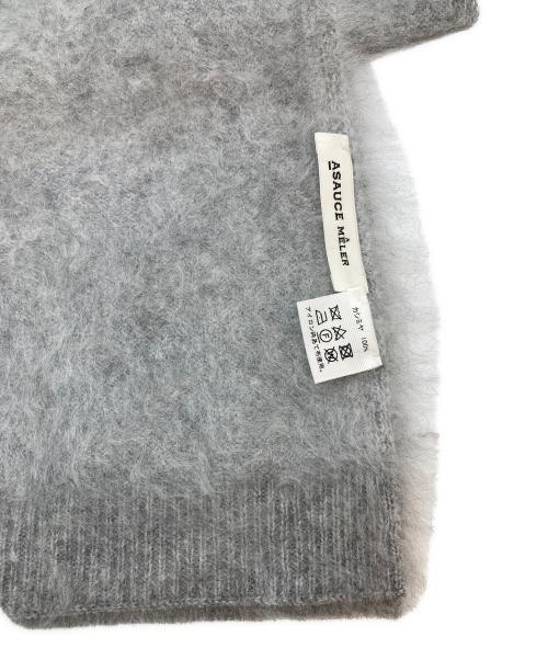 ASAUCE MELER（アソースメレ）ASAUCE MELER (アソースメレ) カシミヤニットストール グレー サイズ:-の古着・服飾アイテム