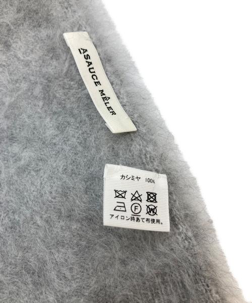 ASAUCE MELER（アソースメレ）ASAUCE MELER (アソースメレ) カシミヤニットストール グレー サイズ:-の古着・服飾アイテム