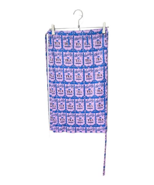 PLEATS PLEASE（プリーツプリーズ）PLEATS PLEASE (プリーツプリーズ) 総柄ラップスカート パープル サイズ:5の古着・服飾アイテム