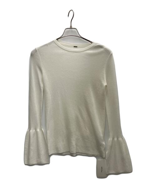 Mila Owen（ミラオーウェン）Mila Owen (ミラオーウェン) フレアスリーブルーズリブニット アイボリー サイズ:SIZE0 未使用品の古着・服飾アイテム