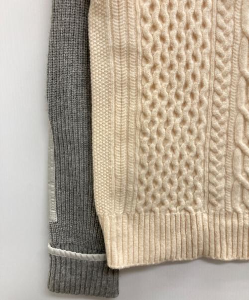 sacai（サカイ）sacai (サカイ) コントラストパネルセーター アイボリー サイズ:1の古着・服飾アイテム