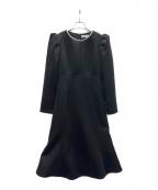 CELFORDセルフォード）の古着「レーストリムポンチワンピース」｜ブラック