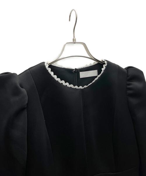 CELFORD（セルフォード）CELFORD (セルフォード) レーストリムポンチワンピース ブラック サイズ:SIZE36の古着・服飾アイテム