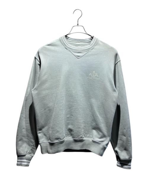 PRADA（プラダ）PRADA (プラダ) コットン スウェットシャツ ライトグリーン サイズ:Sの古着・服飾アイテム