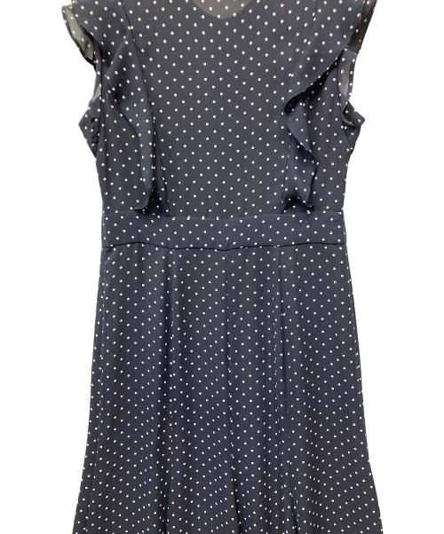 La boutique BonBon（ラブティックボンボン）La boutique BonBon (ラブティックボンボン) ドットプリント フリルワンピース ネイビー サイズ:36の古着・服飾アイテム