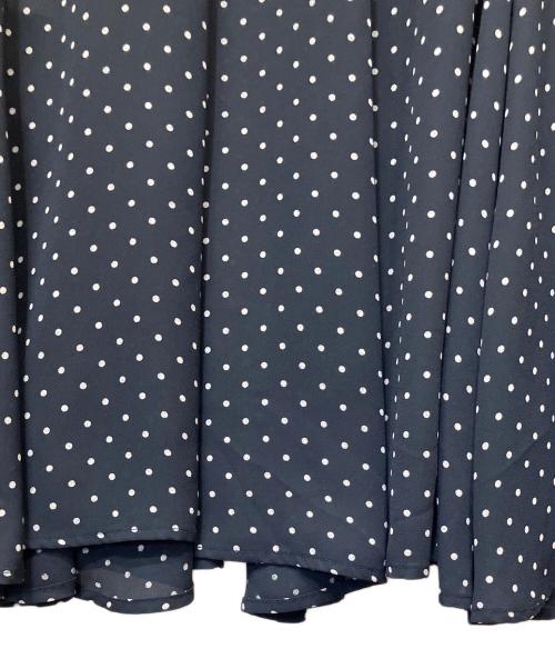 La boutique BonBon（ラブティックボンボン）La boutique BonBon (ラブティックボンボン) ドットプリント フリルワンピース ネイビー サイズ:36の古着・服飾アイテム