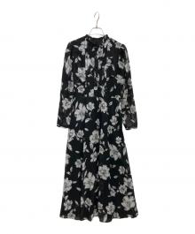 Hobbs London（ホッブスロンドン）の古着「Orla Floral Jacquard Midi Dress」｜ブラック