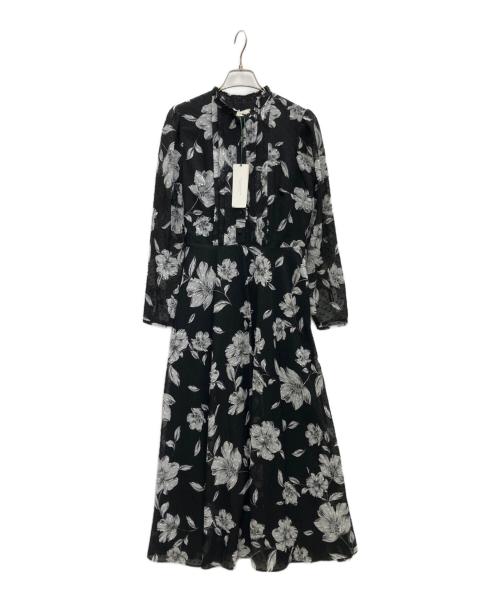 Hobbs London（ホッブスロンドン）Hobbs London (ホッブスロンドン) Orla Floral Jacquard Midi Dress ブラック サイズ:UK6 未使用品の古着・服飾アイテム