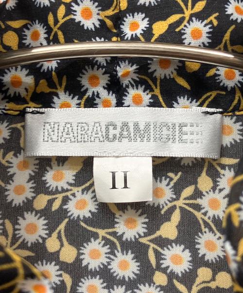 NARA CAMICIE（ナラカミーチェ）NARA CAMICIE (ナラカミーチェ) スモールフラワーゴージャスフリルブラウス ブラック サイズ:2の古着・服飾アイテム